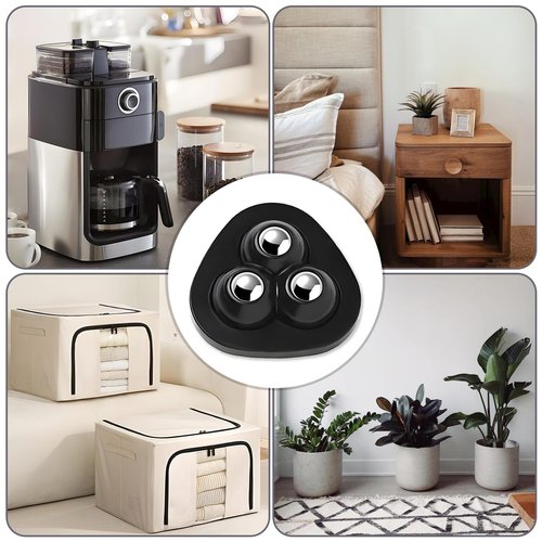uadbau Appliance Slider, 8 Pack Self Adhesive Mini Caster Wheels, Appliance Rollers, 360° Swivel Universal Rollers, Appliance Sliders for Kitchen Appliances, for Coffee Maker, Countertop, Storage Box