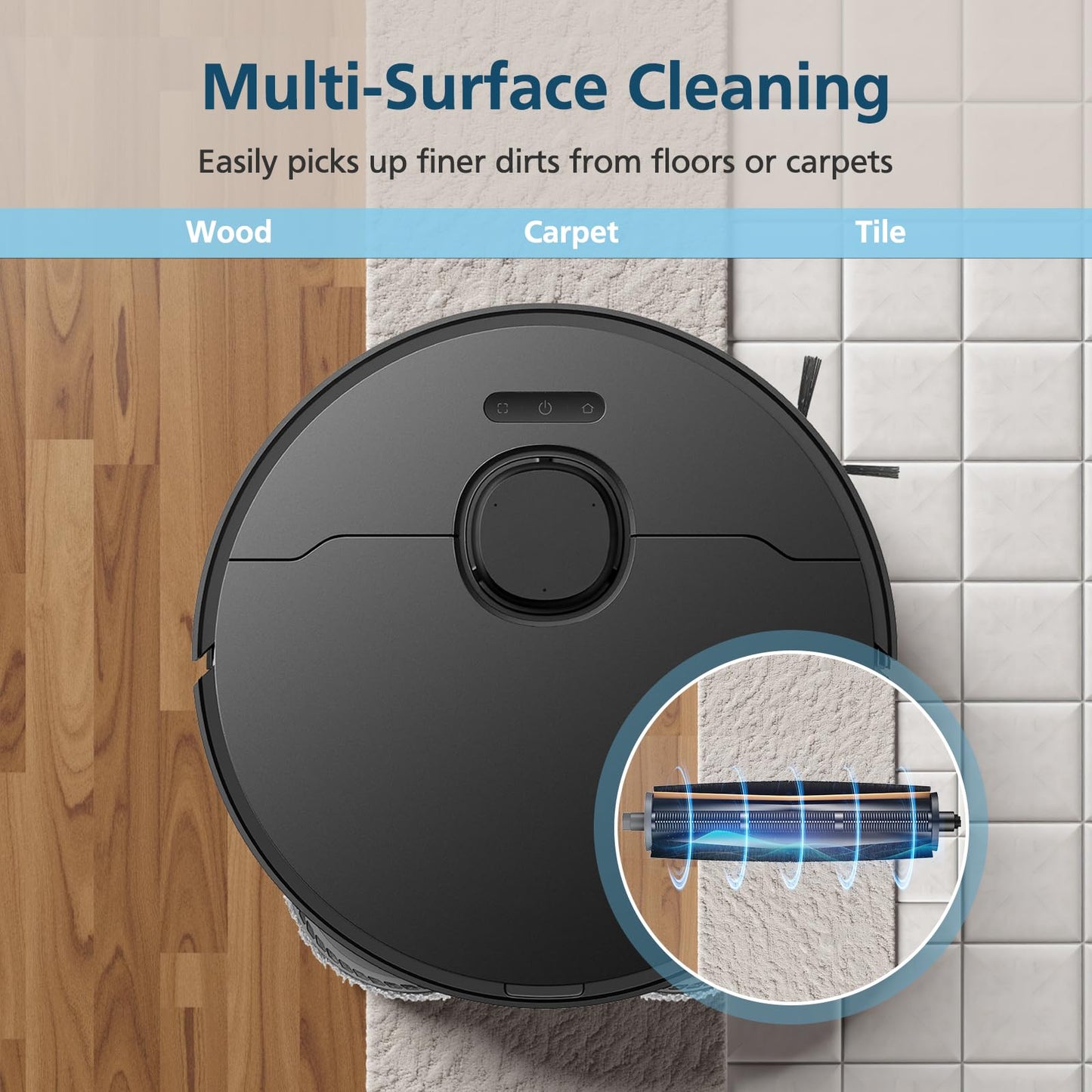 TriCut Brush for Dreame L40 Ultra, X40 Ultra, X40 Master, L10s Ultra, L10s Pro Ultra, L20 Ultra, L30 Ultra, X30 Ultra, for MOVA P10 Pro Ultra, P10 Ultra, P50 Pro Ultra, S10, S10 Plus