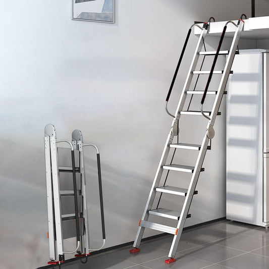 Foldable Attic Egress Ladder, Universal Space-Saving Loft Ladders for Basement/Window Well/Apartments, Fire Escape Ladder with Non-Slip Strips(9 Step 275 cm (108 1/4"))