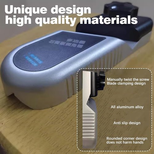 45 Degree Plasterboard Chamfering Aluminum Alloy Planer, Drywall Chamfer Tool, Gypsum Board Chamferer, Plasterboard Fast Cutter, Hand Plane Gypsum Board Cutting Tool with 10 Blades for Woodworkers (A)