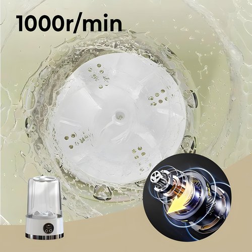 Underwear Washer, 2025 Upgraded Mini Washing Machine, Wireless Portable Laundry Cup, Portable Washing Cup, Underwear Washer, Smart Laundry Cups For Bra Socks & Baby Clothes (White)