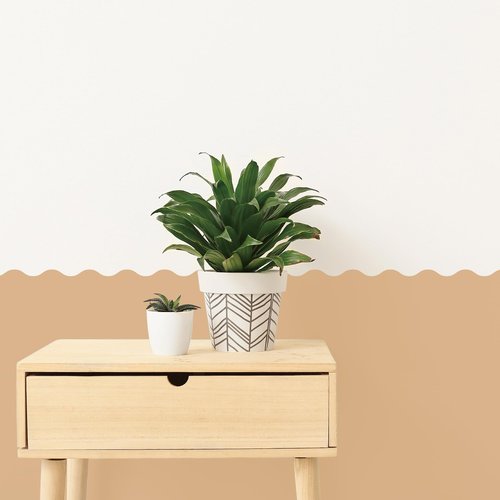 6 Pack Scalloped Border Stencils for Painting Large Pattern on Wall, Door, Window, Reusable Multi-Wave Border Edge Template for Scandinavian DIY Wall Painting Décor Projects.