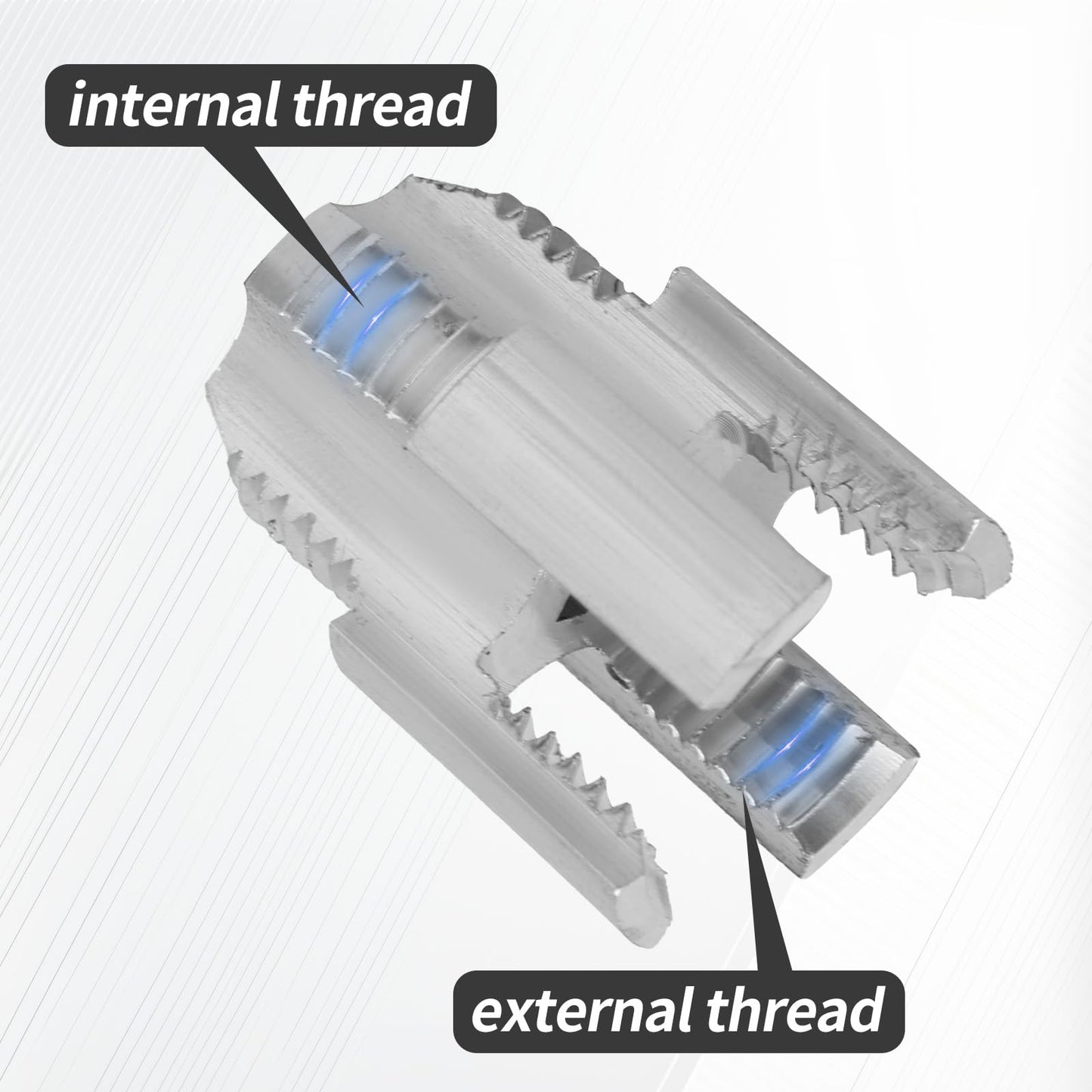 2pcs Integrated Internal & External Pipe Threading Tool, Alloy Steel 1/2” and 3/4” PVC Pipe Thread Cutting Tool Set with 2 Roll Thread Seal Tapes for Electric Drill