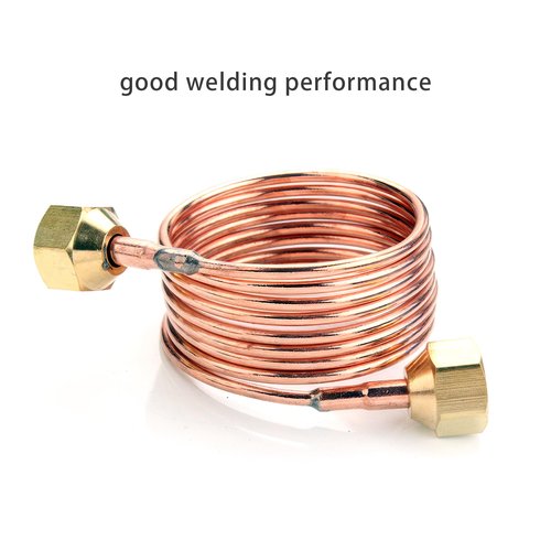 Skweawert Copper Pipe Soft Coil Copper Tubing ID×OD×Length:0.6×1.6×2000mm(1/32"×1/16"×6.56Ft) T2 Refrigeration Cuprum Tubing for Air Conditioners, Refrigerator, DIY Projects