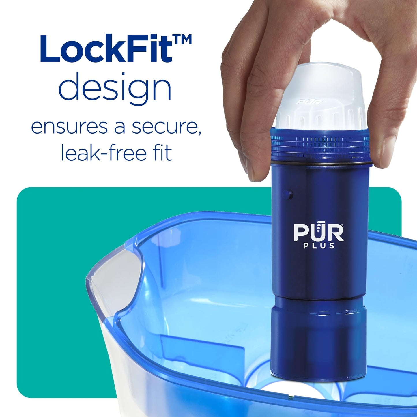 PUR PLUS Lead Reducing Water Pitcher and Dispenser Replacement Filter, Value Pack, 6-month Supply, Compatible with all PUR Pitchers and Dispensers, Blue, 3 Count, PPF951K3