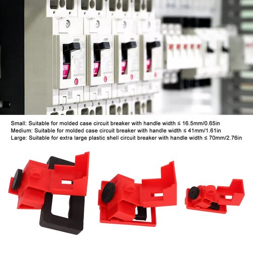 Circuit Breaker Lockout Device, Lockout Tagout Kit 12 Pcs Single Pole Breaker Lock Out Device Nylon Breaker Clamp On Lockout Tagout Kit for Loto Station Lock Out Tag Out Set