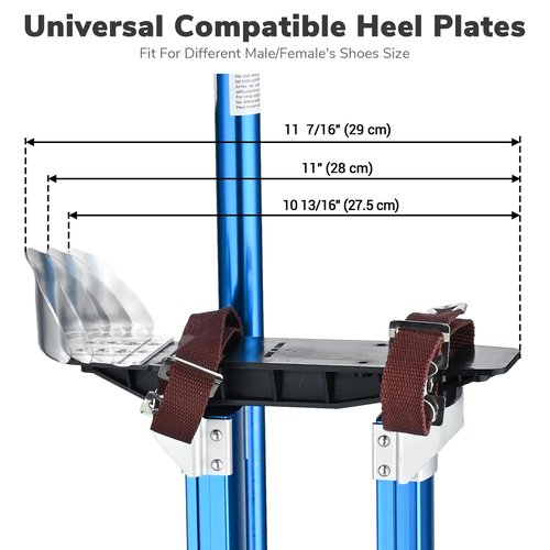 WeChef 36" to 50" Drywall Stilts Height Adjustable Non-slip Aluminum Tool for Fruit Collection Branch Pruning Cleaning Décor Stilt Walker Blue