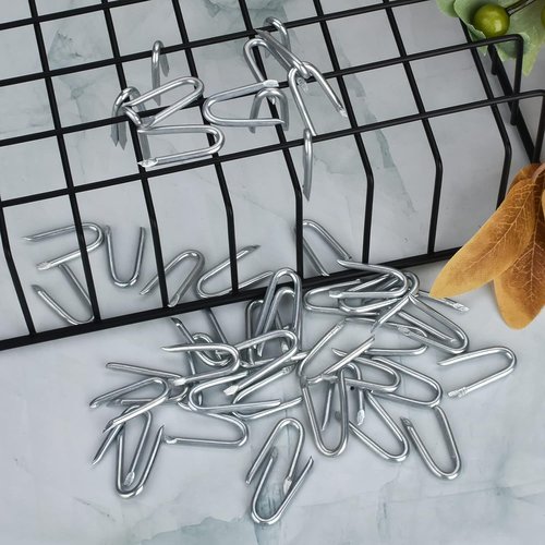 AccEncyc Wire Staples Steel Fence Staple Nails U Shaped Nails 1'' U Staples for Fencing, Wire Mesh (270 Pcs)
