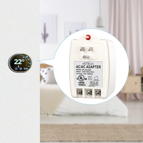 24VAC 40VA Plug in Transformer,Doorbell Transformer Compatible with All of Doorbell，Nest, Ecobee, Sensi and Honeywell Thermostat