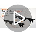 Xaogogo Black Stainless Steel Stove Gap Covers 13.8-27.6 in (2 Pack) - Heat Resistant, Easy Clean