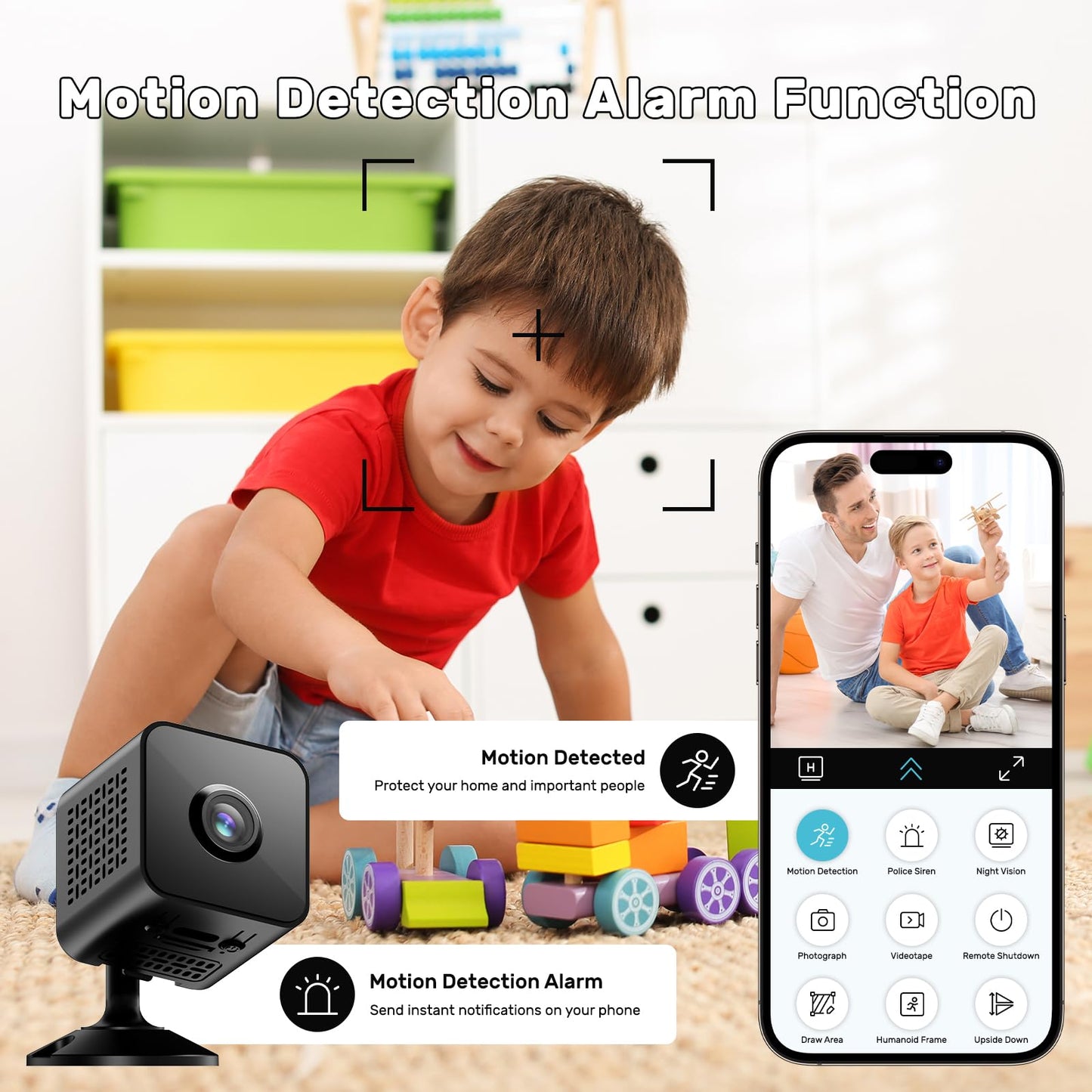 Mini Camera, 4K WiFi Wireless Camera Small Portable HD Nanny Cam with Motion Detection, Cloud & SD Storage, Night Vision Micro Security Cameras for Home Office Car Pet Baby Bathroom Indoor & Outdoor