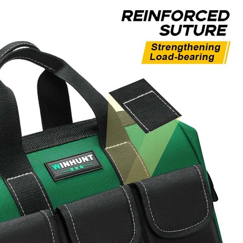 WINHUNT Tool Bag, Green, 31 cm/12 Inches, Made of 1680D Polyester, Ideal for DIY and Craftsmen (12 Inches)