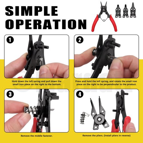 Mardatt 312Pcs 21 Sizes C-clip External Retaining Rings Snap Rings Assortment Set(M4-M28) with 10 Sizes E-Clip Retaining Rings Assortment Set(1.5mm-10mm), 4 in 1 Snap Ring Pliers and Tweezer