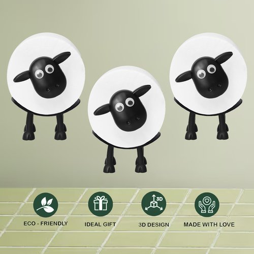 Sheep Toilet Paper Holder, Funny Free Standing Black Sheep Loo Roll Holder for Bathroom Decor