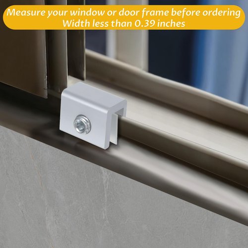 4 Sets Sliding Window Locks for Horizontal Sliding Window Bars Security Inside Windows Child Safety Locks with Key for Up and Down Windows and Horizontal Adjustable Aluminum Easy to Install Stopper