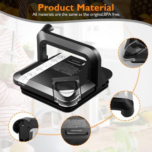 Replacement Locking Lid for Ninja,72 OZ Blenders Replacement Parts for Pitcher BL610 BL642 BL682 BN701 BN751 BN700 BN801