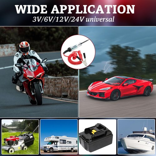 Test Light Automotive Digital Fuse Tester 5-120V – Automotive Voltage Tester with LED Display, Piercing Probe, Electrical Voltage Test Pen for Car, Truck, RV, Boat Circuit Testing 6V 12V 24V