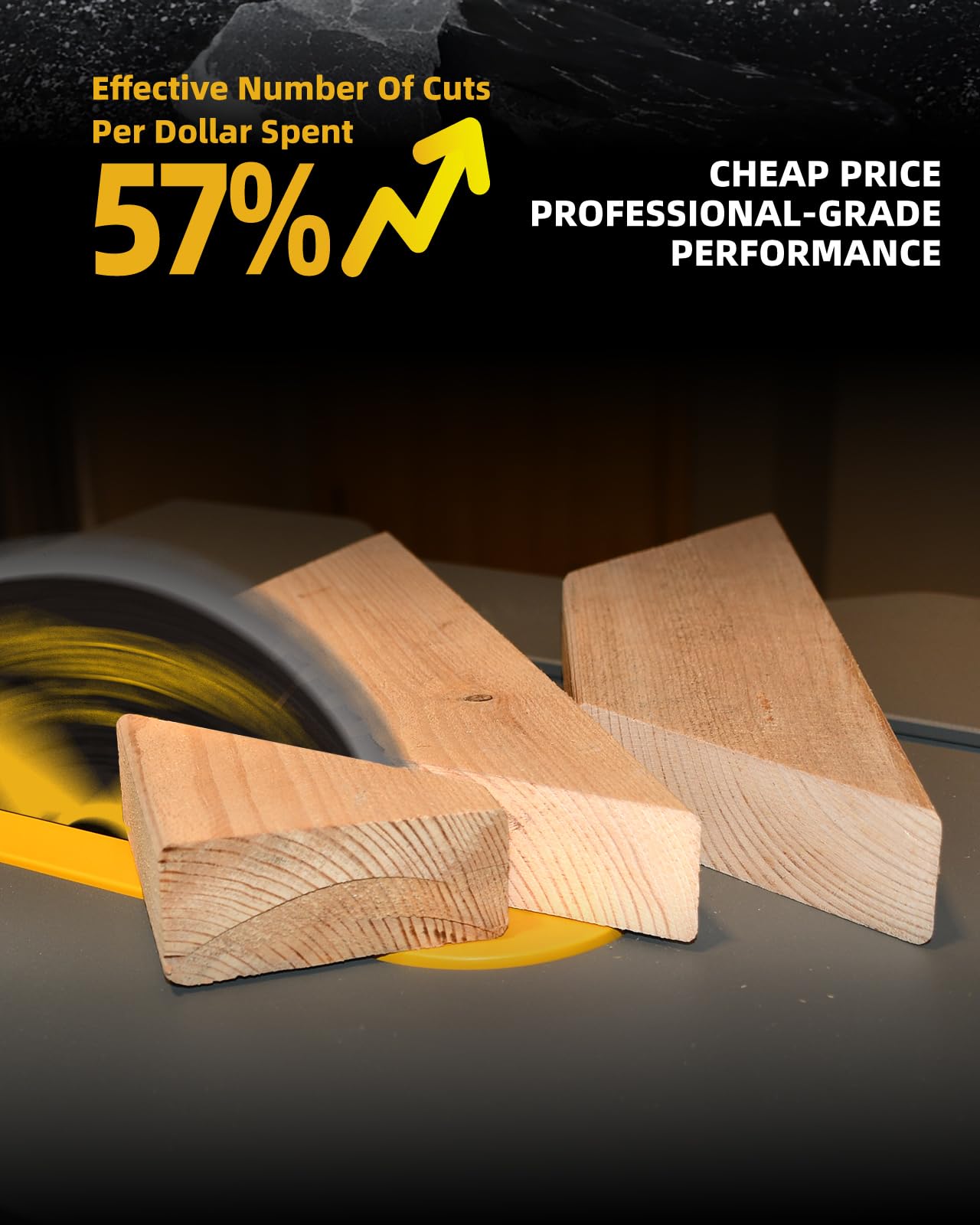 ANGELSWORD 6-1/2 Inch Circular Saw Blade, 24T for Framing&40T for Ripping, Cross Wood Cutting, 2 Pack