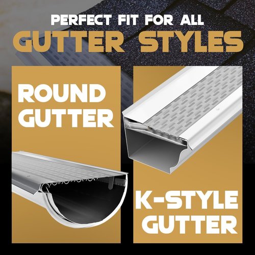 Waterlock Micromesh 5 inch Gutter Guards Leaf Protection, 1 Feet Sample Pack White, Sta inless Steel Mesh, Aluminum Gutter Covers, Contractor Grade Gutter Guard from Manufacturer
