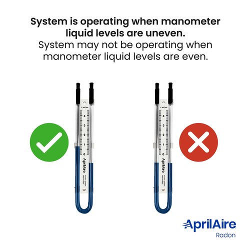 AprilAire Easy to Read 0-5" Manometer, Radon Manometer, ARN05M