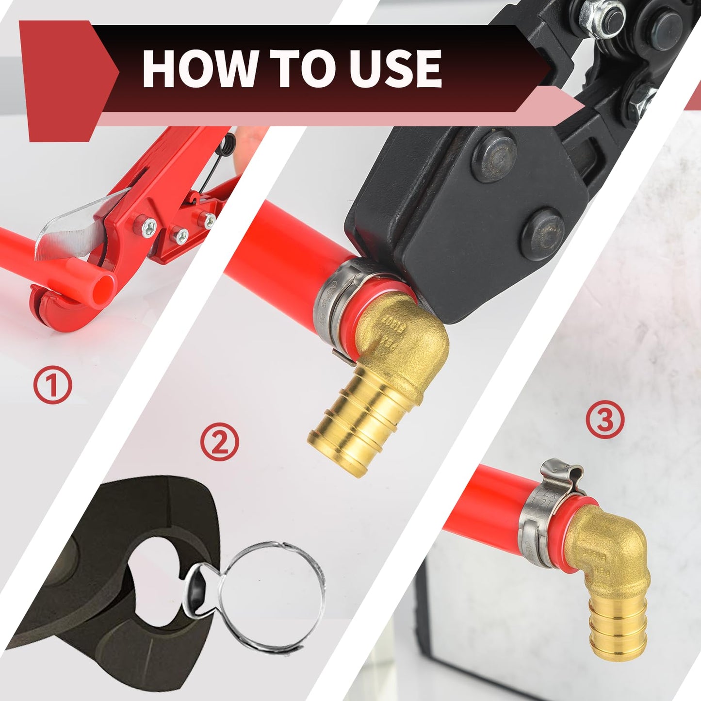 (Pack of 100) EFIELD 1/2-inch Stainless Steel Pex Cinch Clamp Rings for Pex Tubing Pipes,(CLAMP016)