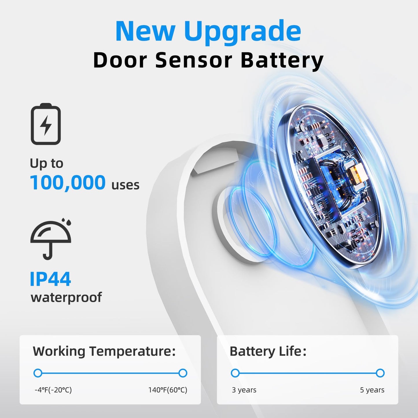 Daytech Wireless Door Chime, Door Dinger for Business Entry/Store/Home/Office, Door Alarms When Opened with 800 Ft Range,20 Chimes 5 Adjustable Volume 2 Sensors + 2 Receivers