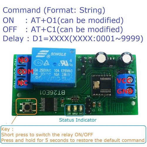 DC 12V iOS Android Bluetooth-Compatible BLE Relay 2.4G RF Remote Control IOT Module Command Customization Switch Board