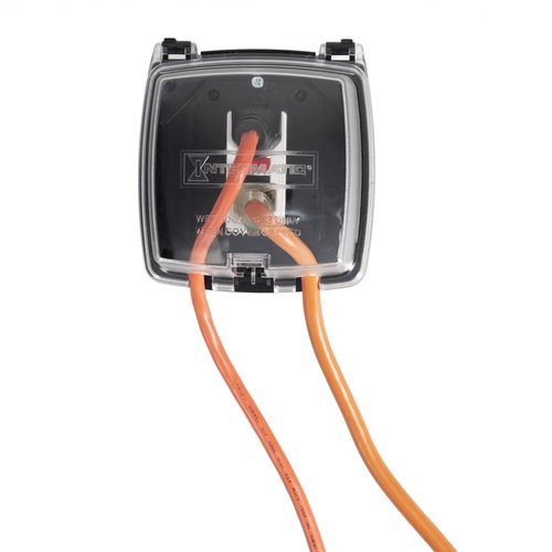 Intermatic WP1020C Weather Proof Plastic Receptacle Cover, Accommodates Single-Gang Receptacle in standard 4” Box - Heavy-Duty UV Stabilized Polycarbonate - Type 3R Electrical Outlet Protection