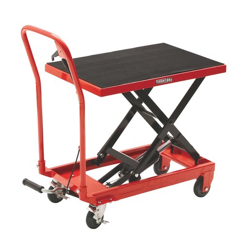 Ironton Hydraulic Table Cart - 500-Lb. Capacity, 28 5/8in. Lift