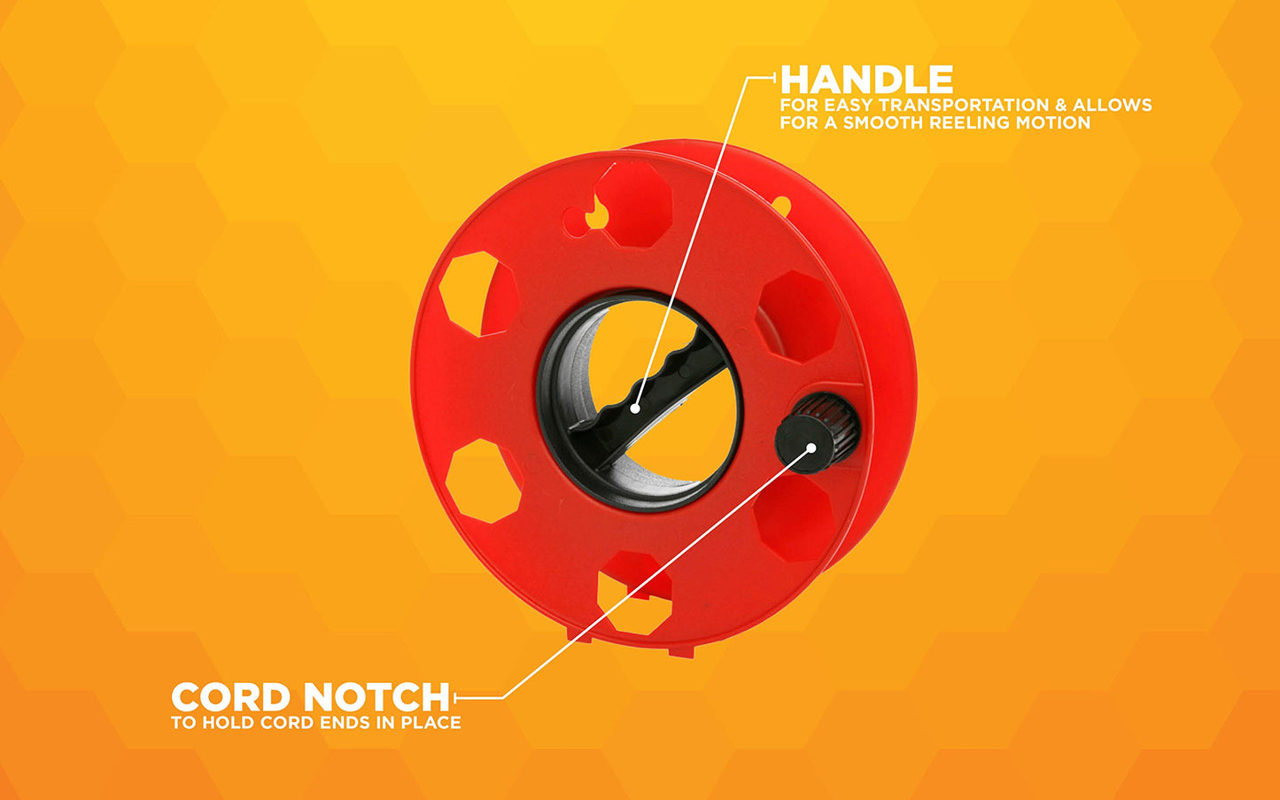 Woods E-102 Heavy Duty Cord Storage Wheel, 125-Foot