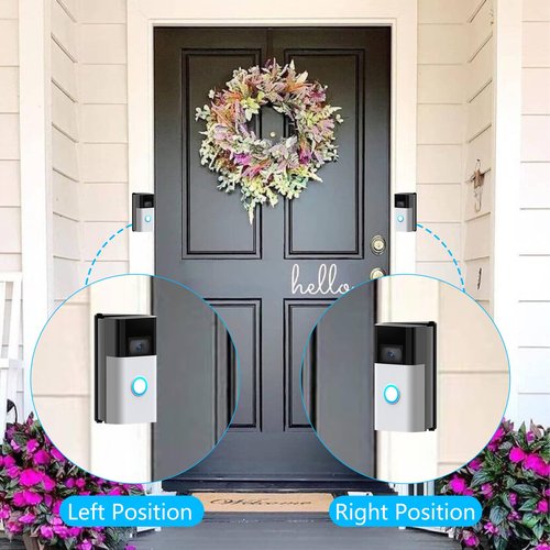 Adjustable 30 to 55 Degree Doorbell Angle Mount Compatible with Video Doorbell 1/2/3/4/(2020 Release)/Battery Doorbell Plus/Pro, Doorbell Camera Door Mount Wedge Kit for House