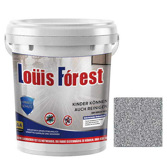 Louis Forest Epoxy Floor Paint, Epoxy Colored Sand Floor Self Leveling Paint for Concrete And Garage, High-Gloss Marble Effect Waterproof Water-Based Epoxy Floor Paint (C/1KG)
