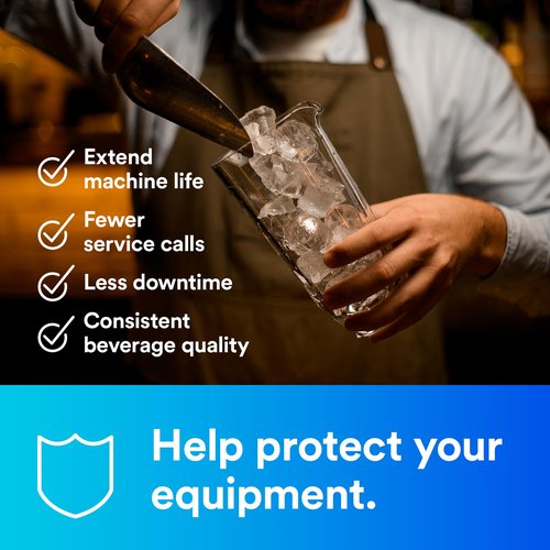 3M Water Filtration Replacement Cartridge for Commercial Ice Maker Machines HF40-S for High Flow Series ICE140-S, Reduces Bacteria, Sediment, Chlorine Taste and Odor, Cysts, Inhibits Scale