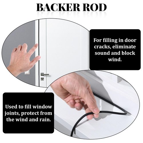 50 Ft Backer Rod 1/8 Inch, Foam Backer Rod Foam Gap Filler Concrete Expansion Filler Cement Crack Fillers Concrete Crack Fillers for Gaps and Weather Stripping Door Seal