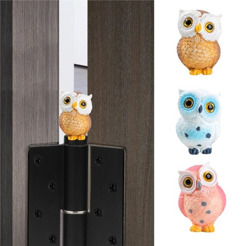 Owl Hinge Heads Decorative Topper Set of 3, Bird Magnetic Hinge Head Toppers,Door Hinge Head Home Decoration Magnetic Hinge Head Home Decoration(B)