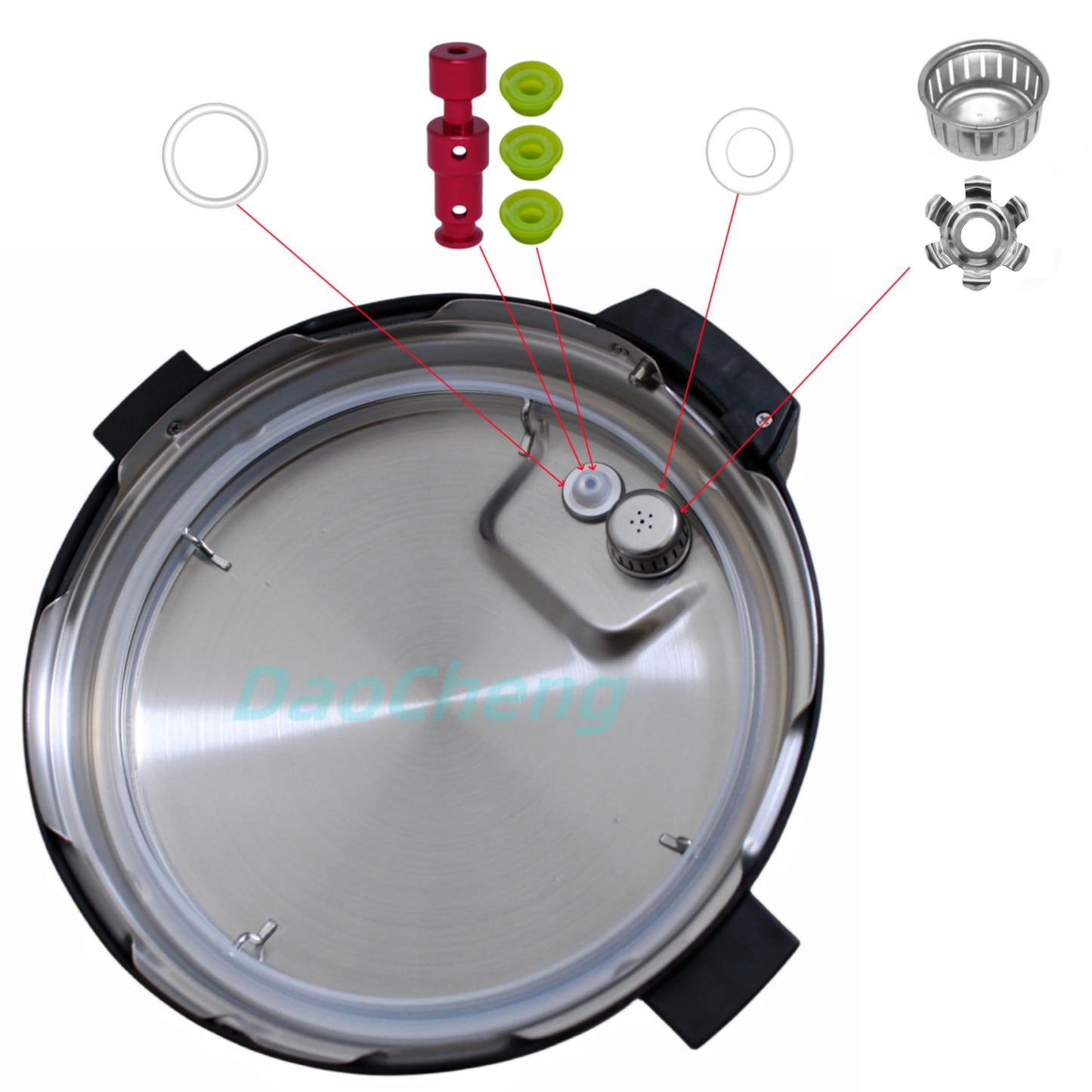 11PCS Replacement Parts for Instant Pot RIO 6 Qt Include Inner Pot Seal Ring, Steam Release Valve, Condensation Collector Cup, Float Valve W/Cap and Anti-Block Shield By Pnltae