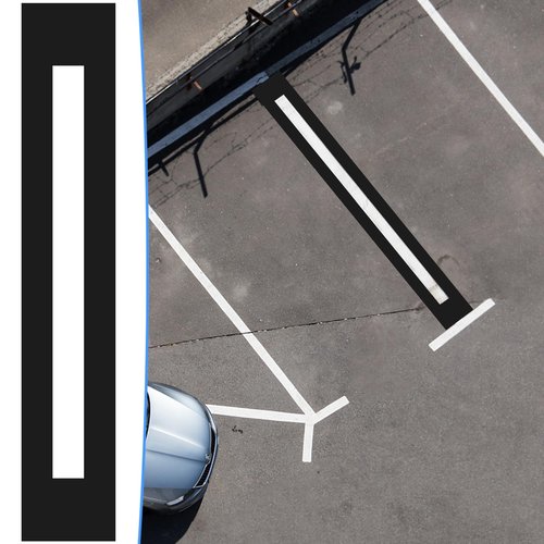 92x4 inch Parking Lot Line Stencil, Black Silicone Foldable Reusable Template,Parking Lot Line Stencil for Painting Parking Lot & Pavement Lines,Marking Stencils for Asphalt Concrete Pavement