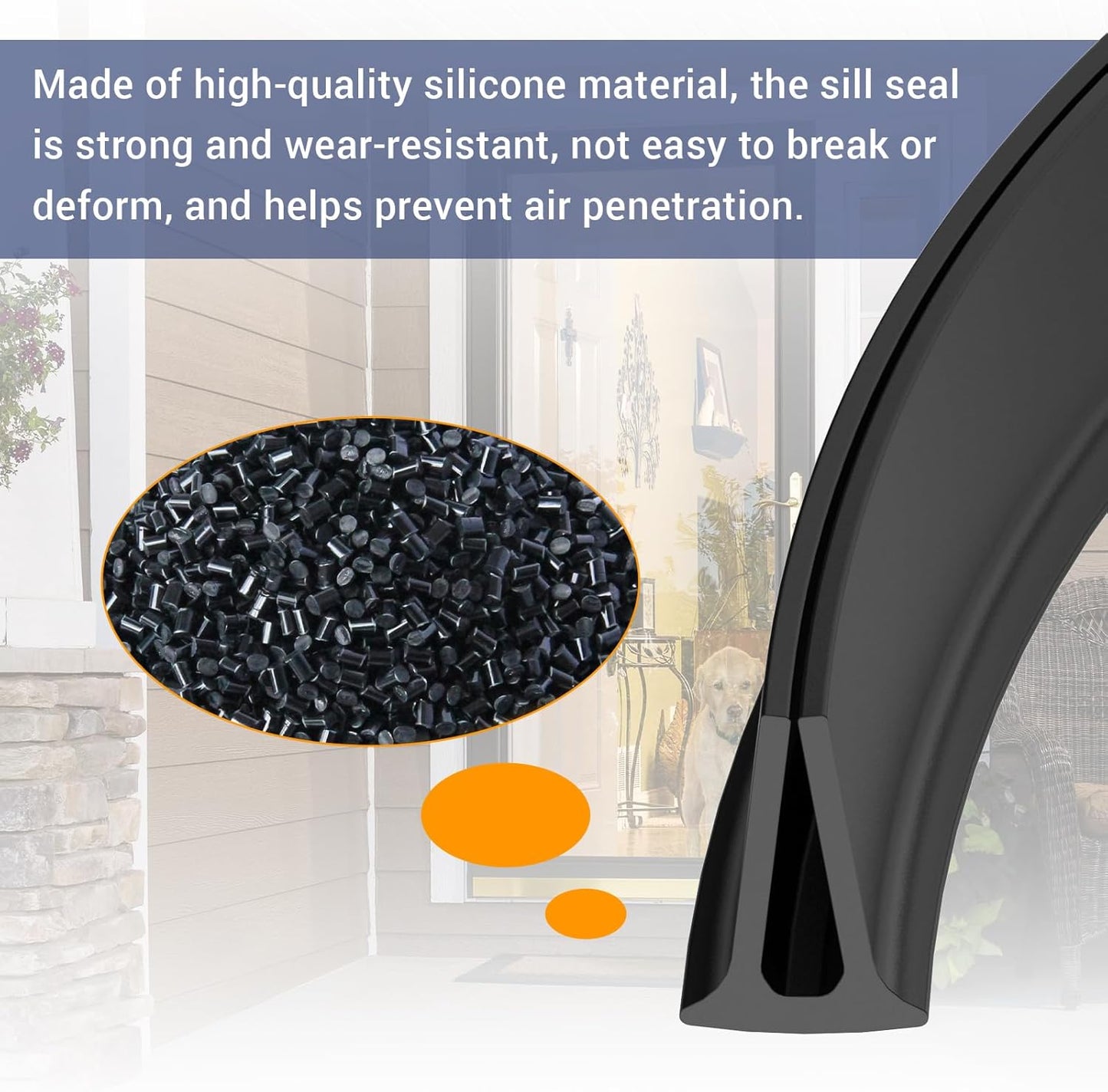 Storm Door Sweep Replacement for Larson & Pella Storm Door Expander Sweep, CH9030501 Sweep for Vinyl and Metal Door Sweep Assembly - Style 1