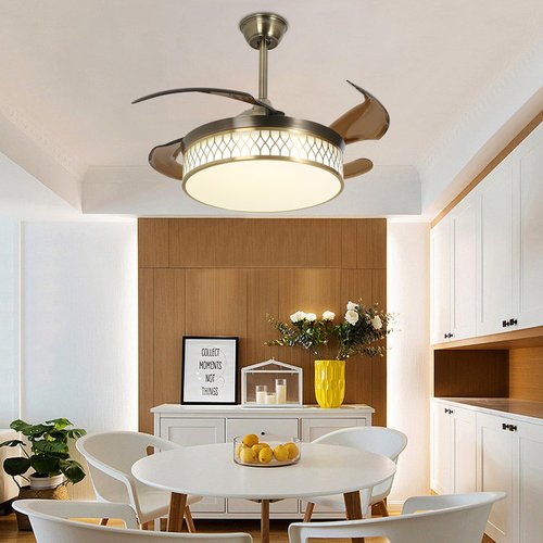 HREHGHGI 42" Ceiling Fan Light Combo with Remote Control 6 Speeds & Adjustable Color Temp Reversible for Year-Round Use (Brown)