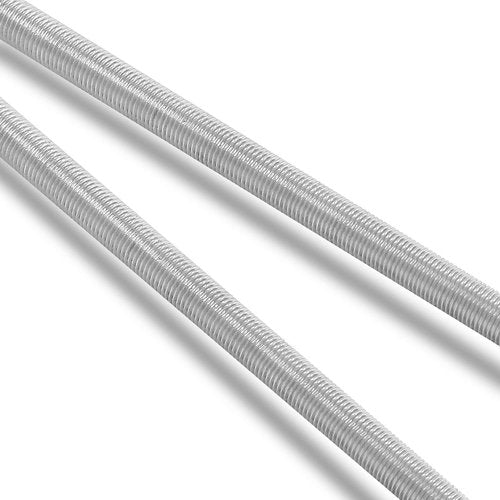 Murtenze 2Pcs M5 x 250mm Fully Threaded Rod, 304 Stainless Steel Long Threaded Screw Right Hand Threads (Silver)