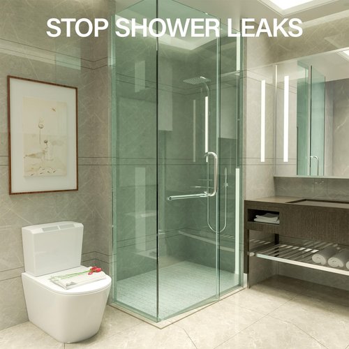 3Pack 3/8" x 39" Shower Door Bottom Seal - Shower Door Sweep - Frameless Glass Seal Strip - Stop Leaks and Create a Water Barrier, 10MM