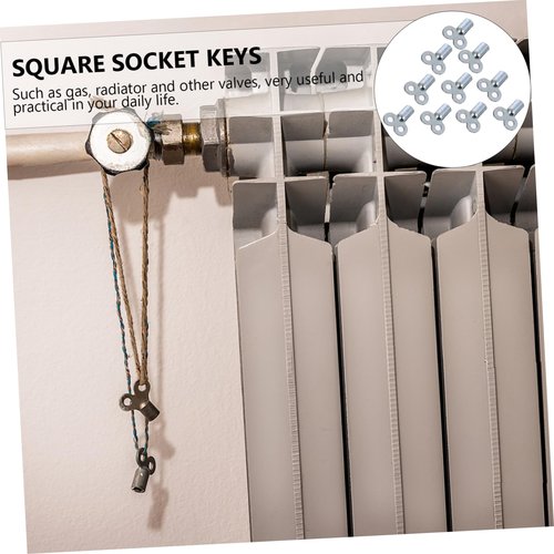 TEHAUX 10Pcs Square Radiator Keys for Plumbing Bleeding Durable Air Valve Tool for Gas Boiler and Baseboard Heating Systems Compact and Easy to Store