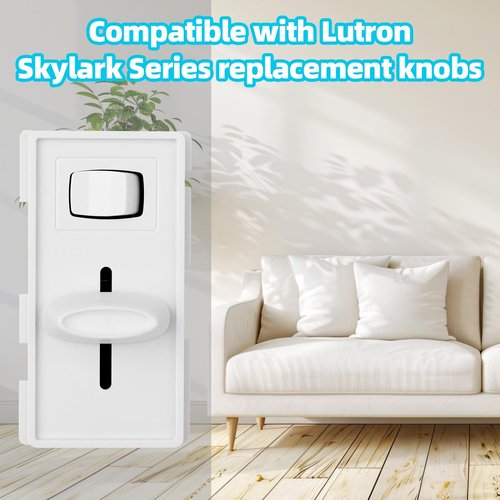 6pcs Dimmer Switch Knobs, Replacement Universal Dimmer Knob for Ceiling Lights & Wall Switches Compatible with Lutron Skylark SCL-153P S-600 S-600P S-660PNL S-603P S-603PNL S-603PG S-1000