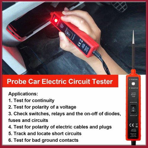 DC Automotive Circuit Tester - 6-36V Voltage Electrical System Tester for Car Diagnostics and Troubleshooting - Essential Tool for Automotive Mechanics and DIY Enthusiasts