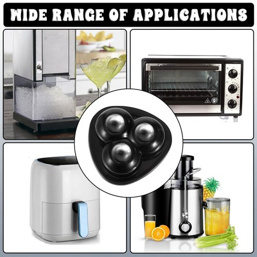 8 Pcs Self Adhesive Caster Wheels, Small Appliance Casters Wheels for Kitchen Appliances Universal Appliance Slider Mini Appliances Ball Transfer Roller for Coffee Maker Countertop Storage Box (Black)