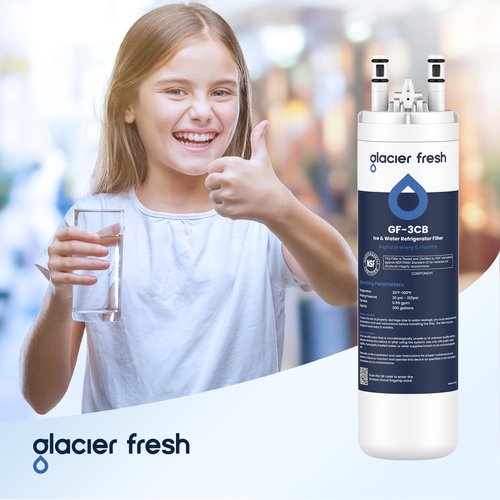 GLACIER FRESH WF3CB Water Filter Replacement for Frigidaire WF3CB, PureSource 3, 706465, 242086201, 242069601, AP4567491, WF425, Pack of 3