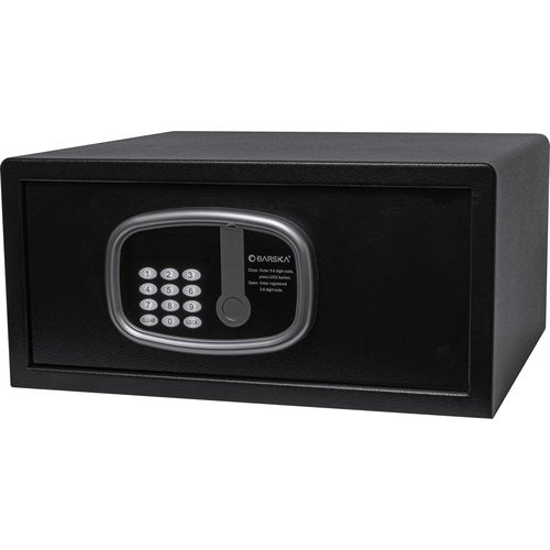 Barska Digital LED Keypad Hotel Safe with Motorized Locking Bots & Interior LED - 0.84 Cu Ft 15" Laptop