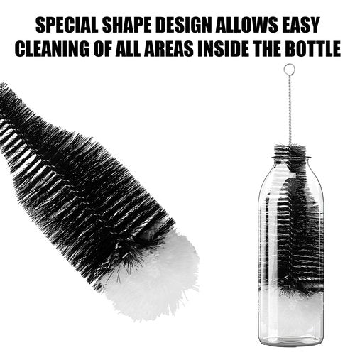 Bottle Brush for Sodastream Bottle, Soda Bottle Cleaning Brush with Gentle & Anti-Scratch Bristles Bottle Cleaner Bottle Washing Brush for Soda Bottles