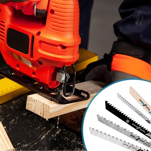 20 Pieces T-Shank Jig Saw Blades for Wood, Multi-Purpose T Shank HCS/Hss Steel Jigsaw Blades Set for Cutting Wood Plastic Metal