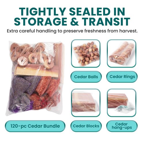 Cedar Blocks for Clothes Storage, Closets and Drawers - All Natural Moth Balls Alternative for Clothes Storage - Moth Repellant and Keep Clothes Smelling Fresh - 12 Pack